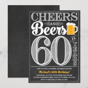 Cheers and Beers tot 60 jaar uitnodiging