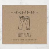 Cheers & Beer Birthday / Jubileum Party Bier Etiket (Enkel label)