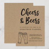 Cheers & Beer Diaper Party - Mannen van papa Guy S Kaart (Voorkant / Achterkant)