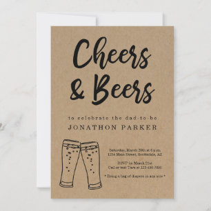 Cheers & Beer Diaper Party - Mannen van papa Guy S Kaart