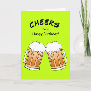 Cheers Beer Friend Birthday Card Kaart