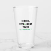 Cheers Beer Luck St Patrick's Day Glas (Voorkant)