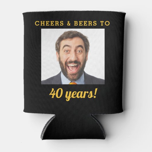 Cheers & Beers 40 Jaar Verjaardag Foto Keepsake Blikjeskoeler (Voorkant)
