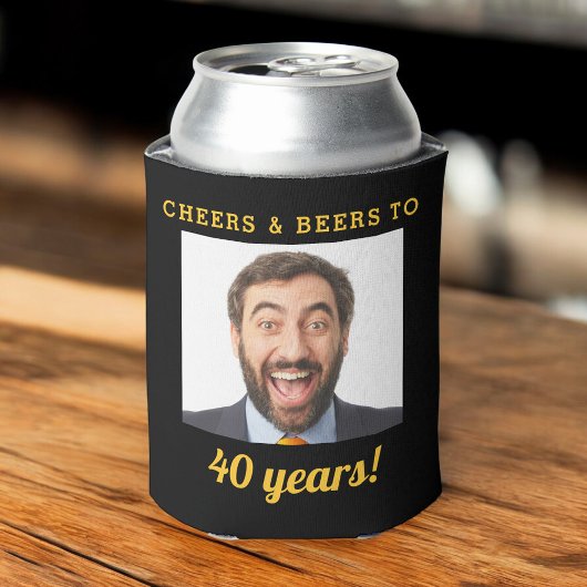 Cheers & Beers 40 Jaar Verjaardag Foto Keepsake Blikjeskoeler