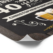 Cheers & Beers 40e welkomstteken Poster (Hoek)