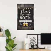 Cheers & Beers 60e Affiche de bienvenue 20x30 (Bureau à domicile)