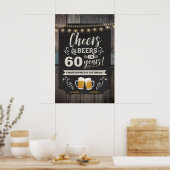 Cheers & Beers 60e Affiche de bienvenue 20x30 (Cuisine)