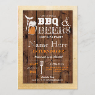 Cheers & Beers BBQ Birthday Party OM HET EVEN WELK Kaart