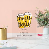 Cheers & Beers Beige Anniversaire Bienvenue (Mariage)