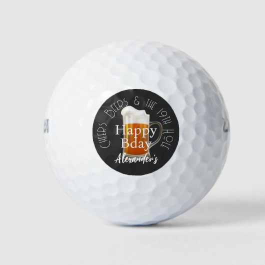 Cheers Beers en de 19e hole Golf Balls Golfballen (Voorkant)