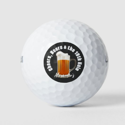 Cheers Beers en de 19e hole Golf Balls Golfballen (Voorkant)