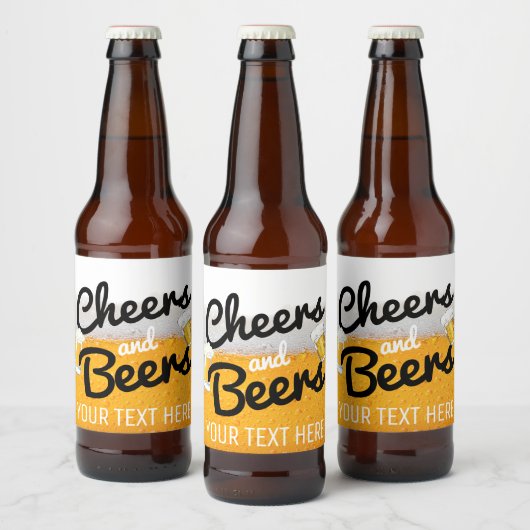 Cheers & Beers|Koude en schuimende Bierflesetikett Bier Etiket (Flessen)