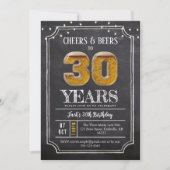 Cheers & Beers Men's 30th Birthday Invitation (Devant)