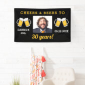 Cheers & Beers Milestone Verjaardag Foto Keepsake Spandoek (Insitu)