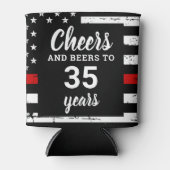 Cheers Beers Personalized Firefighter Retirement Blikjeskoeler (Voorkant)
