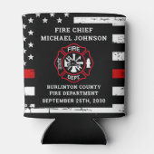 Cheers Beers Personalized Firefighter Retirement Blikjeskoeler (Achterkant)