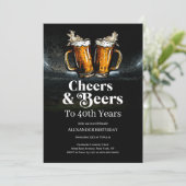 Cheers & Beers Verjaardag Kaart (Staand voorkant)