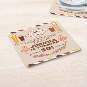 Cheers & Beers Verjaardag Onderzetters