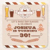 Cheers & Beers Verjaardag Onderzetters (Voorkant)