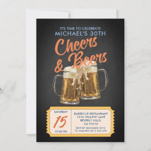 Cheers & Beers Volwassen 40ste Verjaardagsfeest Kaart