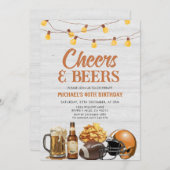 Cheers & Beers Volwassen Verjaardag String Lights Kaart (Voorkant / Achterkant)