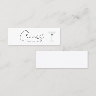 Cheers Boire Billet Mariage Réception Mini Carte