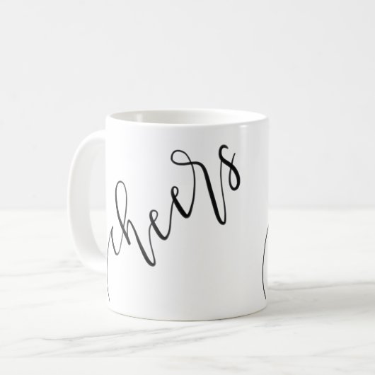 Cheers - Calligrafieontwerp - Mok (Voorkant links)