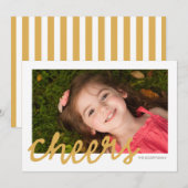 Cheers - Carte photo de Noël (Devant / Derrière)