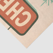 Cheers Cat – Mid Century Christmas Cocktail Tissuepapier (Detail)