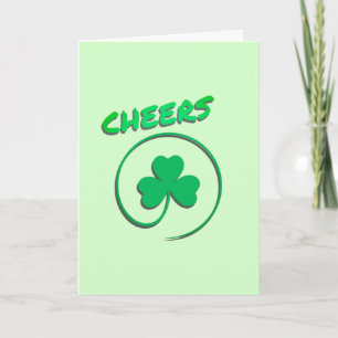 Cheers Clover Shamrock All Purpose Blank Kaart
