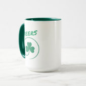 Cheers Clover Shamrock Irish Green St Patricks Day Mok (Voorkant links)