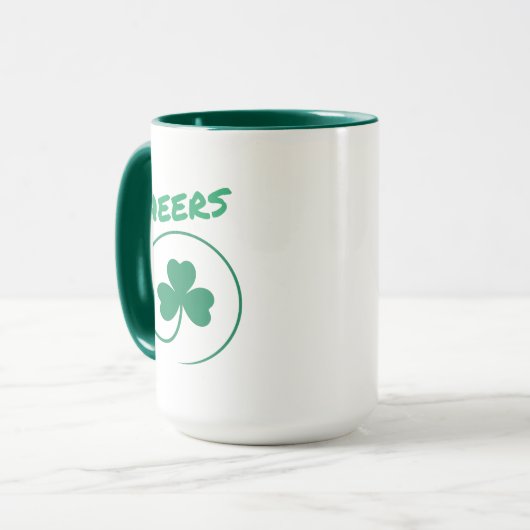 Cheers Clover Shamrock Irish Green St Patricks Day Mok (Voorkant links)