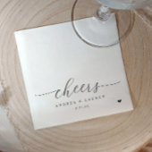 Cheers Cocktail servetten Heart Modern Wedding