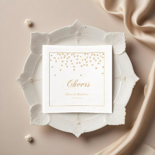 Cheers Confetti Wedding Jubileum Folie Servetten