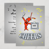 Cheers Crawfish/Lobster Yarly Event Invitation Kaart (Voorkant / Achterkant)