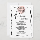 Cheers Doodle Modern Menu Trouwen (Voorkant)