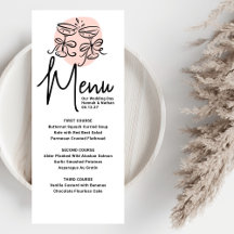 Cheers Doodle Modern Menu Trouwen