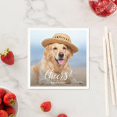 Cheers Eenvoudige Moderne Aangepaste Foto Huisdier Servet (Insitu)