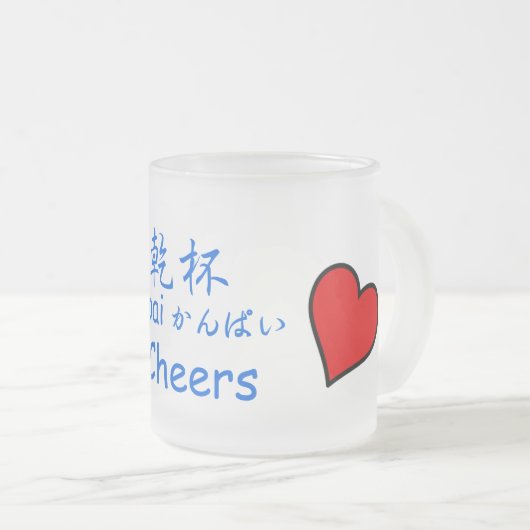 Cheers emoji matglas koffiemok (Voorkant rechts)
