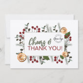 Cheers en bedankt Uw logo hier Corporate Feestdagenkaart (Voorkant)