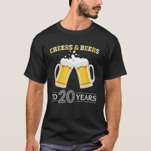 Cheers et bières à 20 ans T-shirt homme