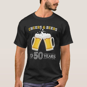 Cheers et bières à 50 ans T-shirt homme