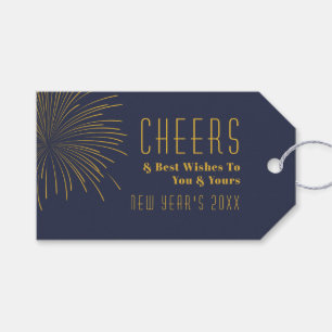 Cheers Fireworks Nieuwjaar Cadeaulabel