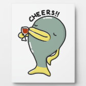 Cheers Fish Tabletop Plaque met Easel Fotoplaat (Voorkant)