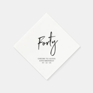 Cheers Forty   Moderne volwassen 40ste verjaardags Servet