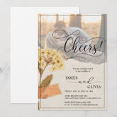 Cheers! Gepersonaliseerde foto rustieke bruiloft Kaart (Voorkant / Achterkant)