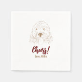 Cheers! Golden Doodle bruiloft servetten (Voorkant)