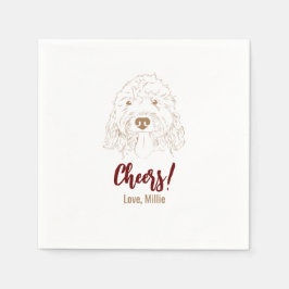 Cheers! Golden Doodle bruiloft servetten