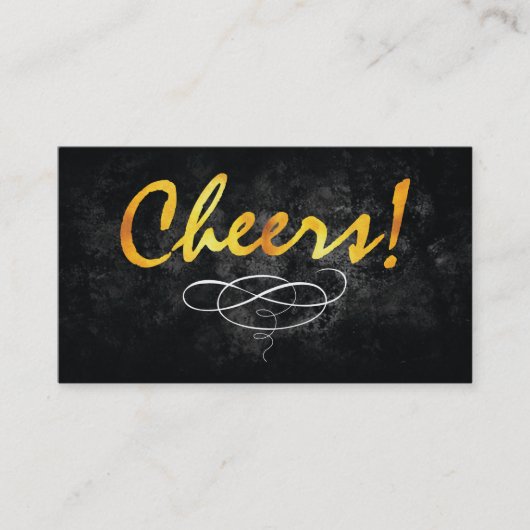 Cheers | Goud Visitekaartje (Voorkant)