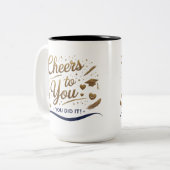 Cheers Grad - Mug à deux tons 15oz (Devant gauche)